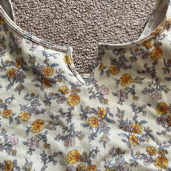 Girls Aeropostale S Floral Yellow Bralette Top - Picture 2 of 5